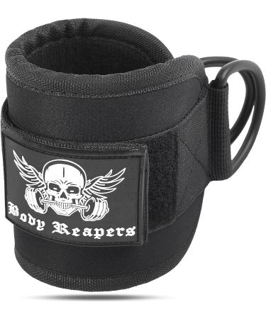 Body Reapers Gym Ankle Strap for Cable Machine  Adjustable Ankle Straps for Working Out  Neoprene Padded for Glute kickbacks & Lower Body Exercises  Ankle Cuffs for Men & Women Gym Accessories Pair Black - Buy Online on GoSupps.com