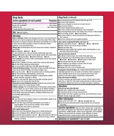 Amazon Basic Care Migraine Relief Geltabs - Acetaminophen, Aspirin, Caffeine - 80 Count - Buy Online on GoSupps.com