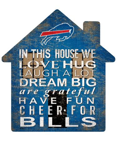 Fan Creations NFL Buffalo Bills Unisex Buffalo Bills House Sign, Team Color, 12 inch (N0880-BUF)
