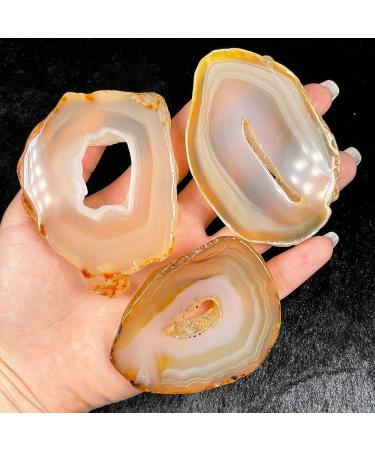 BEISHH Natural Agate Geode Slices Craft Collection Minerals Crystals for DIY Jewelry Decor Crystal Stone 1 piece - Buy Online on GoSupps.com