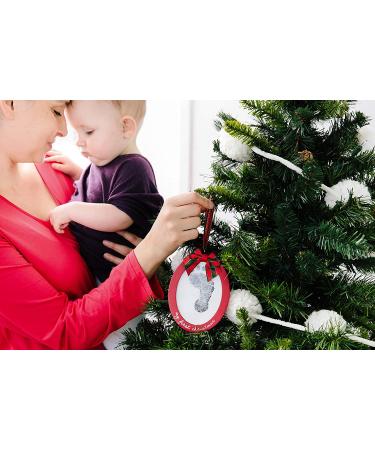 Pearhead Holiday Babyprints Photo Ornament with Clean-Touch Ink | Christmas Baby Footprint Ornament | Perfect Holiday Gift for the Family | Double-Sided Baby Christmas Ornament in Red Ink - Buy Online on GoSupps.com