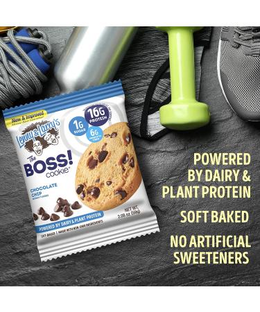 Lenny & Larry's The BOSS Cookie - Chocolate Chunk (12 Pack, 2 oz Each) - High Protein Snack - Buy Online on GoSupps.com
