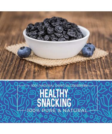 Bulk Dried Blueberries - Unsweetened, Non-GMO, 1 lb - Whole Dry Blue Berries - Dehydrated & All Natural - Buy Online on GoSupps.com