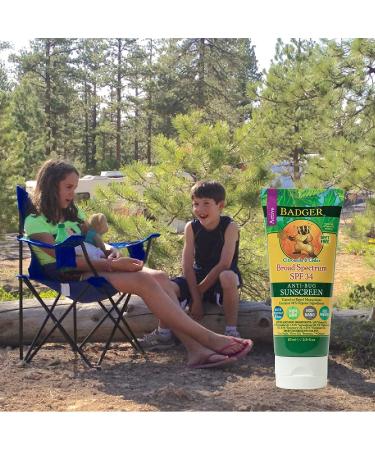 Badger Anti-Bug Sunscreen SPF 34 PA+++ | Citronella & Cedar | 2.9 fl oz - Buy Online on GoSupps.com