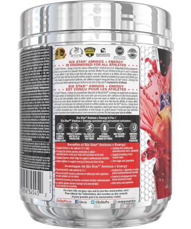 Pre Workout + Amino Plus Energy Six Star | Pre Workout Powder for Energy Focus and Intensity | BCAA Powder with Caffeine Workout Powder + Amino Plus Energy Fruit Punch 210 g (Pack of 1) - Buy Online on GoSupps.com