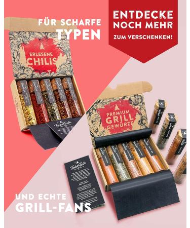 Indian Spices Gift Set | 5x Curry Spice Mix & Taste Guide (PDF) | Perfect Kitchen Gift for Easter & Culinary Enthusiasts - Buy Online on GoSupps.com
