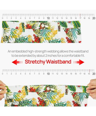 BOSREROY Men's Golf Pants - Stretch Straight-Fit Quick-Dry Athletic Pants - Palm Print Black 36W x 34L - Buy Online on GoSupps.com