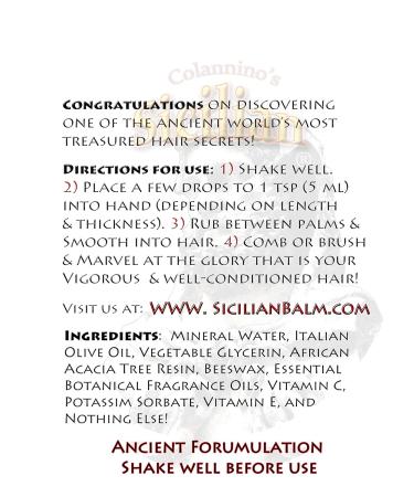 Colannino's Sicilian Ancient Hair & Scalp Tonic - Originalis (Orange & Almond) | Nourish & Revitalize Your Hair - Buy Online on GoSupps.com