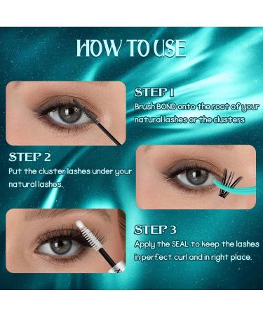 GEMERRY Lash Bond and Seal Waterproof Glue - Long Lasting 72-96 Hours for Lash Clusters & Eyelash Extensions | Home Use Mascara Adhesive - Buy Online on GoSupps.com