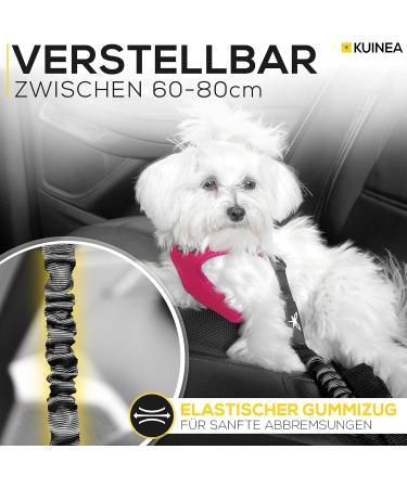 Kuinea Elastic Dog Seat Belt - Universal Car Safety Harness for All Breeds | Durable Dog Car Accessories - Buy Online on GoSupps.com