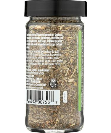 SPICELY Organic Sage Rubbed Jar - 0.6 OZ (Pack of 1) - Buy Online on GoSupps.com