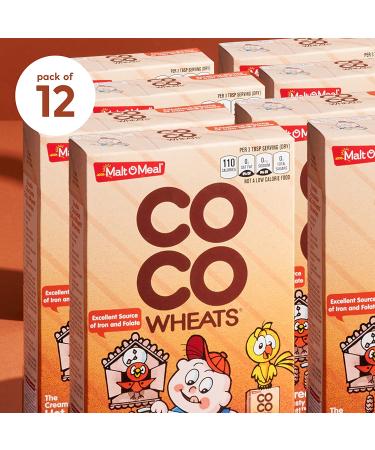 Malt-O-Meal Coco Wheats Hot Cereal 28 Oz (12 Pack) - Quick Cooking Cocoa Cereal | Kosher Pareve - Buy Online on GoSupps.com