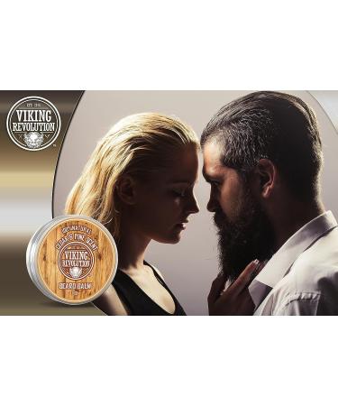 Viking Revolution Beard Balm Cedar & Pine Scent - Argan & Jojoba Oils - Styles, Strengthens, Softens - Leave-in Conditioner for Men - Buy Online on GoSupps.com