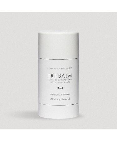 FORMULAE PRESCOTT | Tri-Balm Essential Stick 3 in 1 Facial Balm | Facial Cleanser Exfoliant & Moisturizer | All Natural Skin Care (70g | 2.46 Oz)