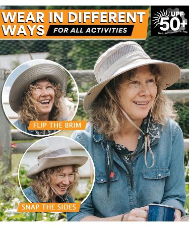 GearTOP Wide Brim Sun Hat for Men and Women - UV Protection Fishing & Hiking Hat - UPF 50+ Beach Hat in Beige - Buy Online on GoSupps.com
