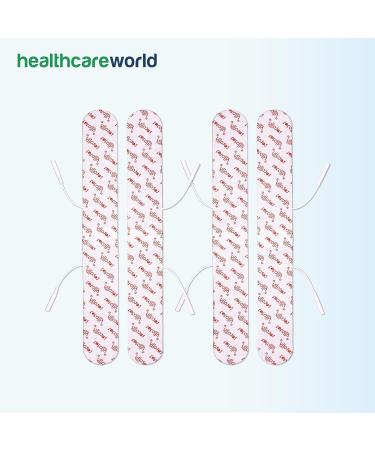 TENS Electrode Pads for Back Pain Lumbago Sciatica Arthritis x 4 Spinal Long Tens Pads by Totally TENS 4cm x 33cm (2 Pairs) - Buy Online on GoSupps.com