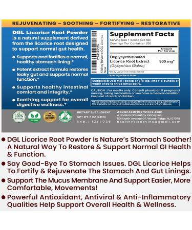Advanced Acacia Fiber Powder Bundle 2.5 Ibs (40oz) Soluble Fiber Leaky Gut Repair Powder + DGL Licorice Supplement: Stomach Relief Leaky Gut Repair DGL Powder for Digestive Restoration Acid Relief - Buy Online on GoSupps.com