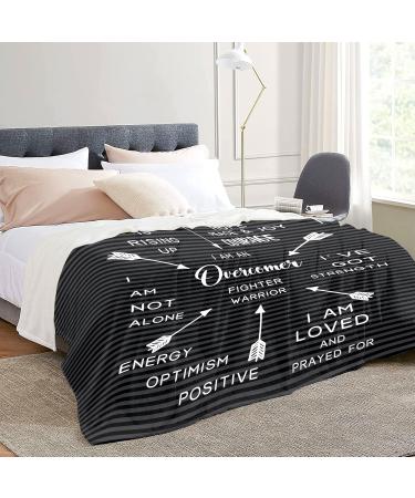 Inspirational Medicinal Blanket | Unique Funeral & Comfort Gifts for Cancer & Mastectomy Patients (50x60 Black) - Buy Online on GoSupps.com