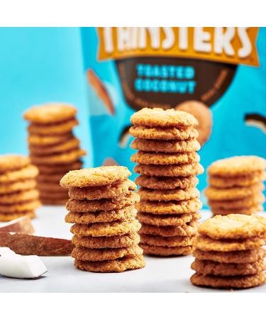 Thinsters Toasted Coconut Cookie Thins 16oz (Pack of 2) | Non-GMO, Peanut-Free, Crunchy Cookies - No Corn Syrup or Artificial Ingredients - Buy Online on GoSupps.com