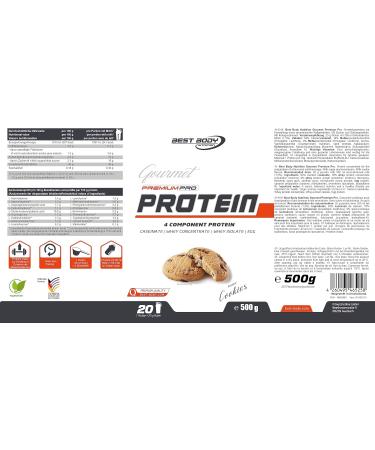 Best Body Nutrition Gourmet Premium Pro Protein Shake - 4 Protein Sources: Caseinat Whey Concentrate Isolate & Egg - 500g Cookies (1 Pack) - International Shipping Available - Buy Online on GoSupps.com