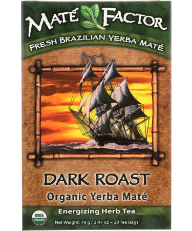 The Mate Factor Organic Yerba Mate Dark Roast - 20 Tea Bags