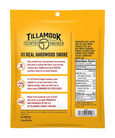 Tillamook Country Smoker Keto Friendly Zero Sugar Beef Jerky Original 2.2oz (4 Pack) - Buy Online on GoSupps.com