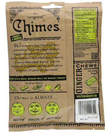 Chimes Original Ginger Chews 5 oz - Natural Gourmet Candy - Buy Online on GoSupps.com