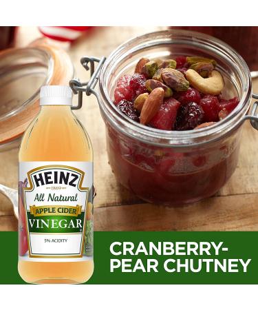 Heinz All Natural Apple Cider Vinegar 16 fl oz Bottle - 5% Acidity - 1 Pound (Pack of 1) - Buy Online on GoSupps.com