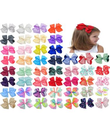 PrettyBoutique 5 Inches Girls Large Grosgrain Hair Bow Alligator Clip (Light Blue) - Buy Online on GoSupps.com