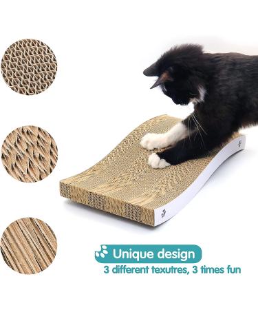 Conlun Cat Scratcher Pad - Double-Sided Anti-Slip Design | Medium-Wave White-2 Pack - Buy Online on GoSupps.com