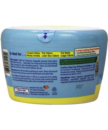 Citrus Magic Pet Solid Air Freshener - Pure Linen 20 oz | Eliminate Odors & Freshen Home - Buy Online on GoSupps.com
