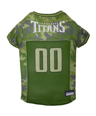 NFL Tennessee Titans Camouflage Dog Jersey, Small. - CAMO PET Jersey Available in 5 Sizes & 32 NFL Teams. Hunting Dog Shirt Small Tennessee Titans