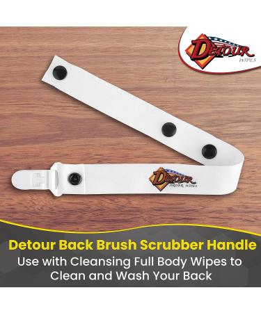 Detour Back Brush Scrubber Handle for Effective Back Cleansing with Body Wipes - Buy Online on GoSupps.com