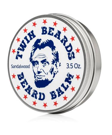 Twin Beards Sandalwood Beard Balm | Conditions & Strengthens for a Softer & Thicker Beard | Cocoa Butter Bees Wax & Jojoba Oil | 70 ml