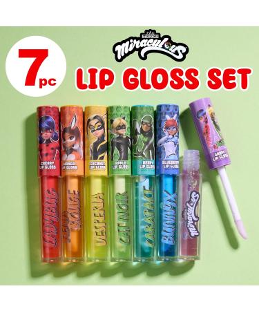 Buy Miraculous 7pc Lip Gloss Set | Zag Heroez Collection - Fruity Flavors & Precision Applicator - International Shipping Available - Buy Online on GoSupps.com