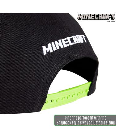 Minecraft Hat for Children | Black Pixelated Green Grid Cap with Logo | Perfect Accessories for Boys Ages 3+ - Buy Online on GoSupps.com