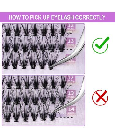 240pcs 40D 0.07 D Curl Cluster Eyelash Extensions 11mm - Soft Individual Lashes for DIY Eyelash Extension at Home - Buy Online on GoSupps.com