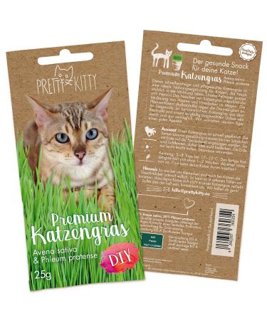 Pretty Kitty cat grass seeds: 1 bag each 25g cat grass seeds for 10 pots finished cat grass - natural cats treat - plant seeds - grass seeds - seeds for cat grass - grass cat 25 g (1 Pack) - Buy Online on GoSupps.com