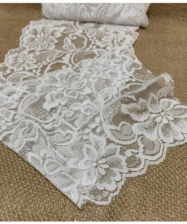 Jutemill Natural White Floral Lace Trim Ribbon - 6 x 5 Yards Eco-Friendly DIY Craft & Wedding Decor - Buy Online on GoSupps.com