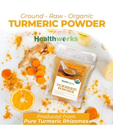 Healthworks Turmeric Powder (32oz) - Raw Organic Ground | Curcumin & Antioxidants | Keto Paleo Vegan Non-GMO - Buy Online on GoSupps.com