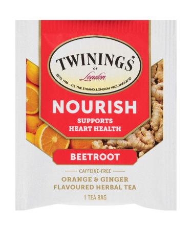 Twinings Nourish Herbal Tea - Beetroot, Orange & Ginger - Caffeine Free - 18 Tea Bags (1.27 oz) - Buy Online on GoSupps.com