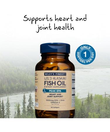 Shop Wiley's Finest Wild Alaskan Fish Oil - 1000mg EPA, 60 Softgels - Buy Online on GoSupps.com