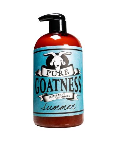 Pure Goatness Premium Goat Milk Lotion Natural Skincare Body Hand and Face rejuvenating and cleansing moisturizer (Summer  16oz) Summer 16 Ounce