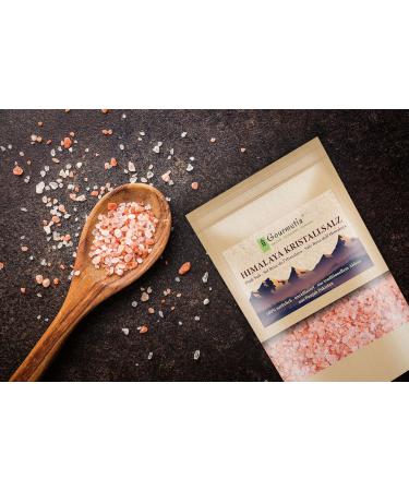 Gourmetia Himalaya Salt Coarse 400g - Premium Pink Crystal Rock Salt from Punjab Pakistan - Fine & Coarse Options Available - Buy Online on GoSupps.com