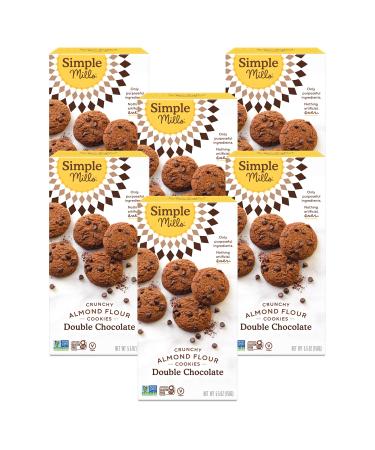 Simple Mills Crunchy Almond Flour Double Chocolate Cookies - 5.5 Oz. - Pack of 6