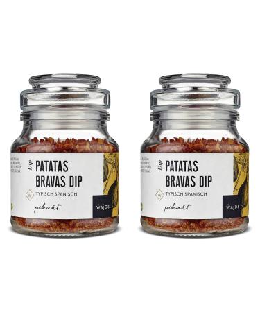 wajos Wajos Patatas Bravas Dip (vegan) twin pack 2 x 90g: spicy dip & delicious alternative to Apples spice & Spanish delicacies
