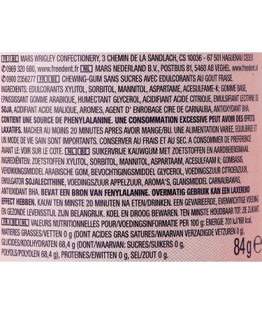  Freedent FREEDENT - Sugar-Free Strawberry Flavored Chewing Gum - Box of 60 pieces - 84g - Buy Online on GoSupps.com