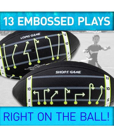 Franklin Sports Youth Football - Playbook Junior Football with Route Diagrams - Black, Small Size for Peewee and Youth Football - Buy Online on GoSupps.com