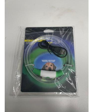 Auauy LED Light Neck Band for Dogs & Cats - USB Charging Waterproof Adjustable Safety Collar with 3 Modes (Green) - Buy Online on GoSupps.com