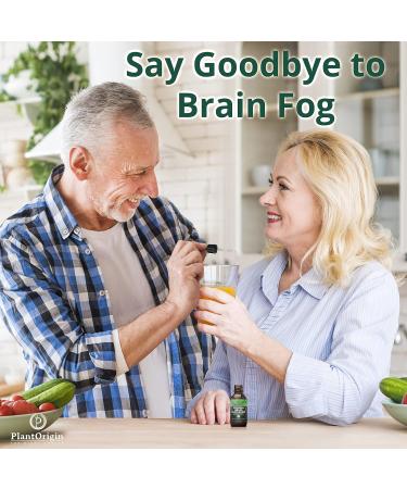 PLANTORIGIN-USDA Organic Liquid Brain Supplement Plant-Based Nootropic Drops for Focus Memory & Mental Clarity Vegan Non-GMO Caffeine-Free Ashwagandha Ginseng Ginkgo Rhodiola Made in USA - Buy Online on GoSupps.com